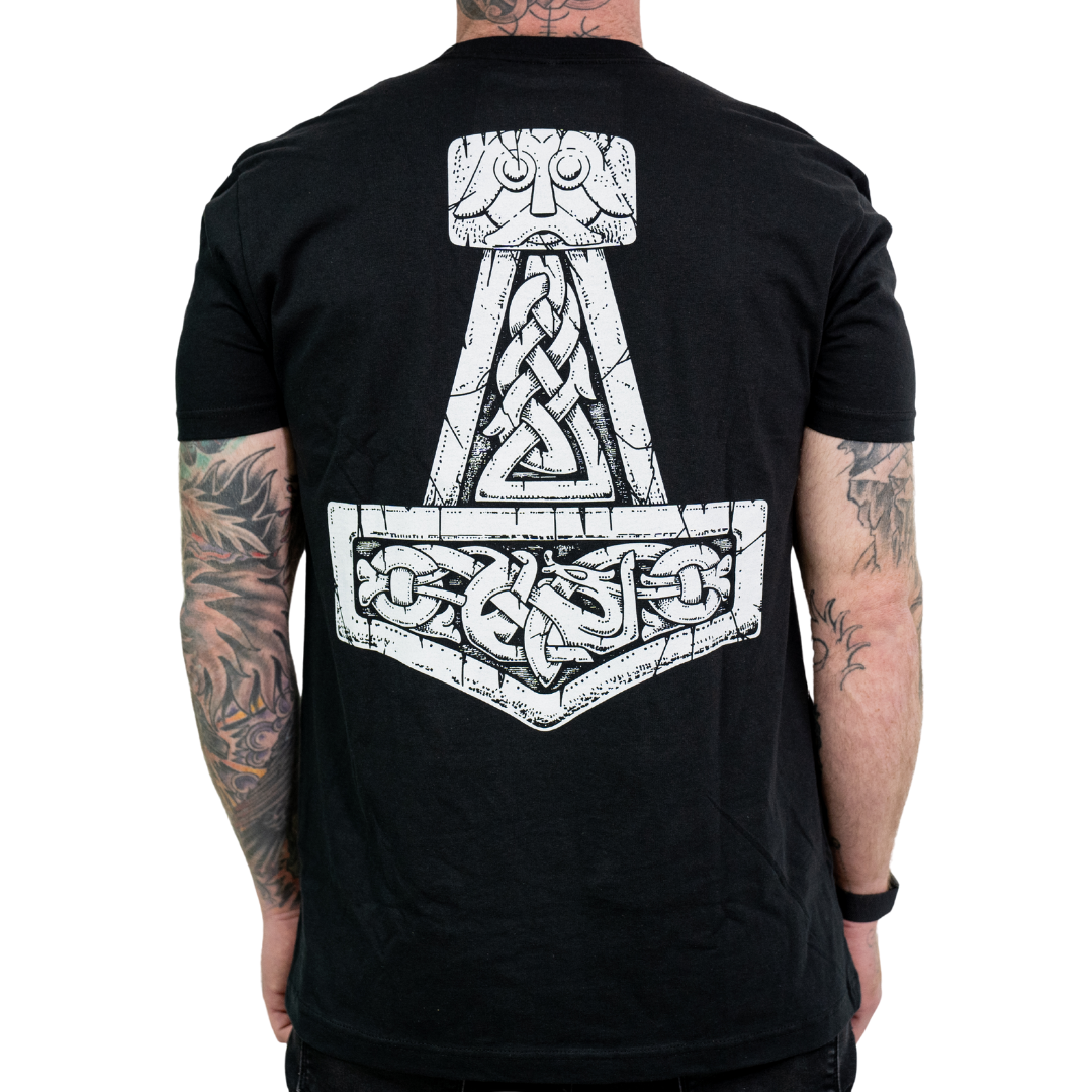 Vikingshirt heren: Mjölnir - Thors Hammer - Fitness T-shirt Viking geschenken voor mannen - Vikingkleding, zwart, XXL Vikingshirt heren: Mjölnir - Thors Hammer - Fitness T-shirt Viking geschenken voor mannen - Vikingkleding, zwart, XXL