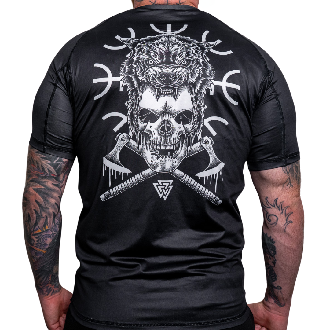 Viking Beast Maglietta Bodybuilding Uomo - Vichingo Gym Nero 4XL - Cotone 100% Regular Fit